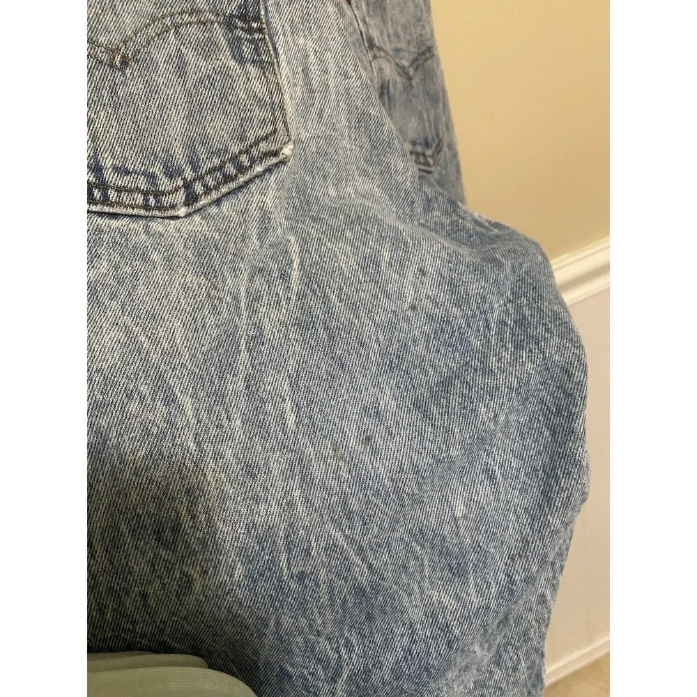 Vintage Levi's 550 Jeans Men's 33x36 Orange Tab Acid Wash Relaxed USA Retro Read